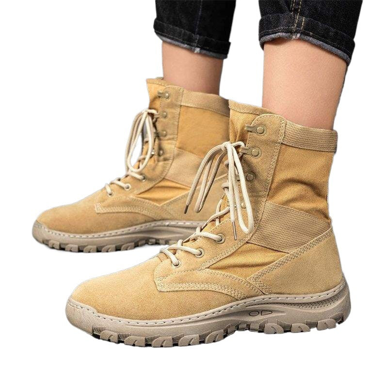 Martin Combat High-Top Anti-Slip Winter Breathable Hiking Tactical Outdoor Wear-Resistant Climbing Shoes Desert