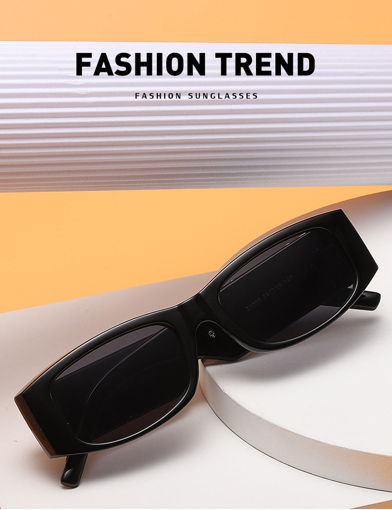 European and American Style Small Frame Sunglasses for Women Wholesale Fashion Wide Leg Sun Protection Sunglasses for Men UV Protection