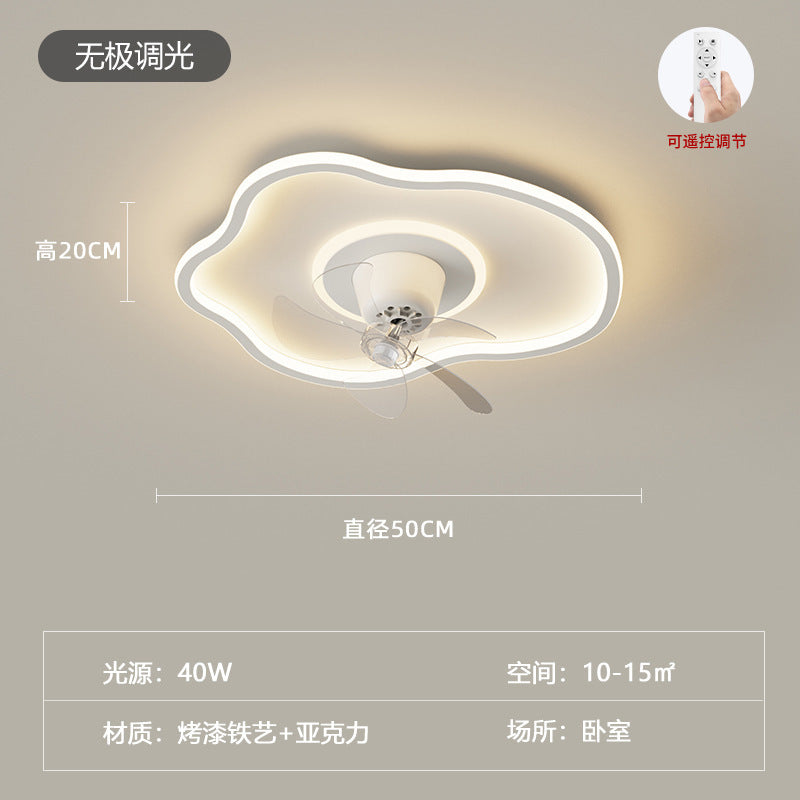 Full Spectrum Bedroom Light360Adjustable Head Shaking Silent Simple Modern Fan Light Cozy Study Master Bedroom Ceiling Light
