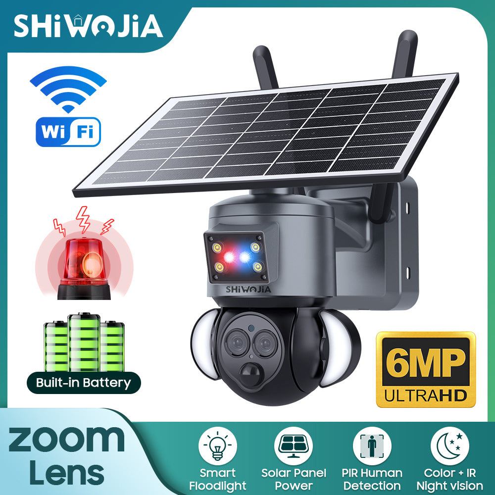 Solar Binoculars12The source manufacturer of cameras specializes in high definition6MP Outdoor Human Detection for Courtyard