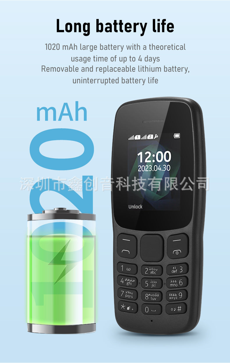 TK Straight Button Telephone106Feature Phone105Low-end Senior Phone with Multiple SIM Slots2G Hot-Selling Mobile Phone GM