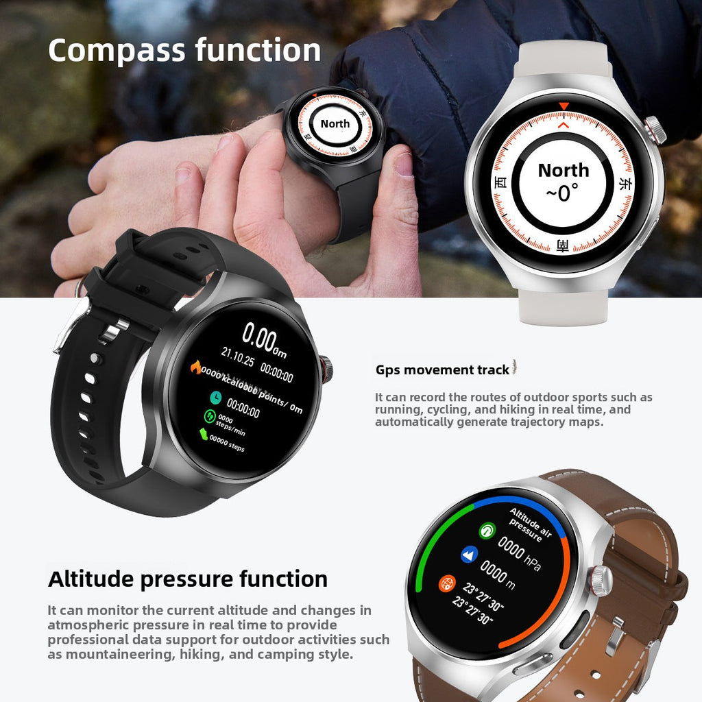 Watch5Smart Watch1.52inch Bluetooth Call Heart Rate Pedometer Sleep Monitor Waterproof Shockproof Dustproof Sports Flashlight