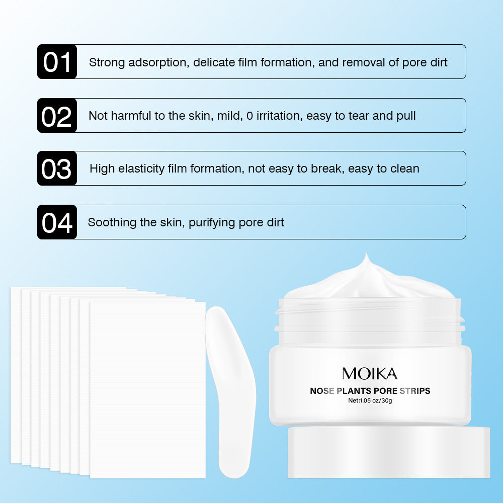 In Stock Peel-off Nose Strips Blackhead Remover Acne Cleansing Nose Mask Gentle Peel-off Pore Improvement Wholesale
