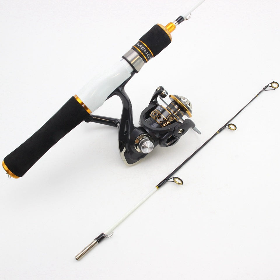 One piece58cm Ice Fishing Rod Spinning Reel Combo Winter Fishing Rod Set Boat Rod Valve Rod