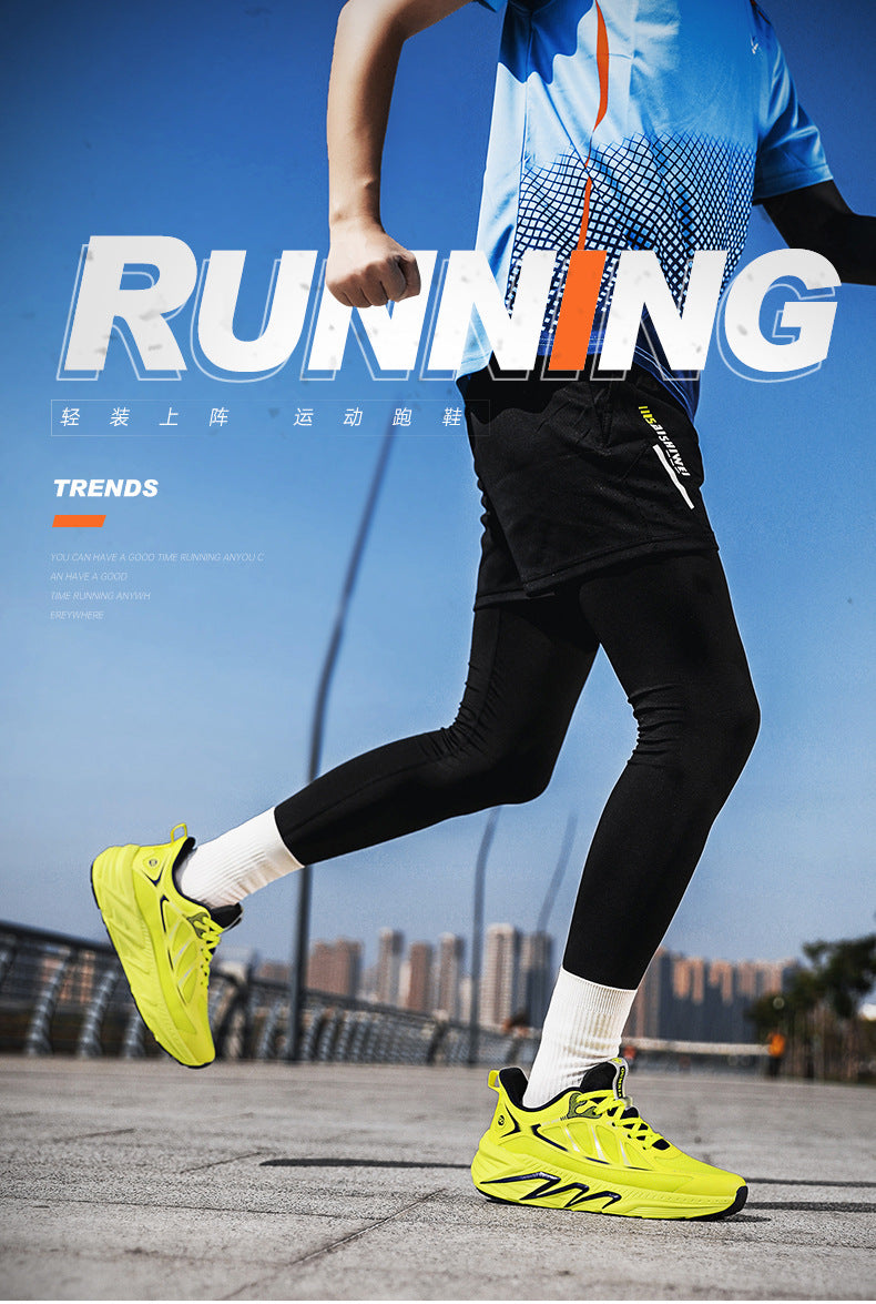 New Foreign Trade Running Shoes for Men and Women, Couple Style, Large Size, Versatile Marathon Outdoor Casual Cycling Jogging Sports Shoes