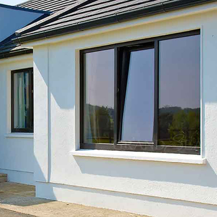 New Products Latest Design Double Glazed Windows Double French Aluminum Window With Grill Design