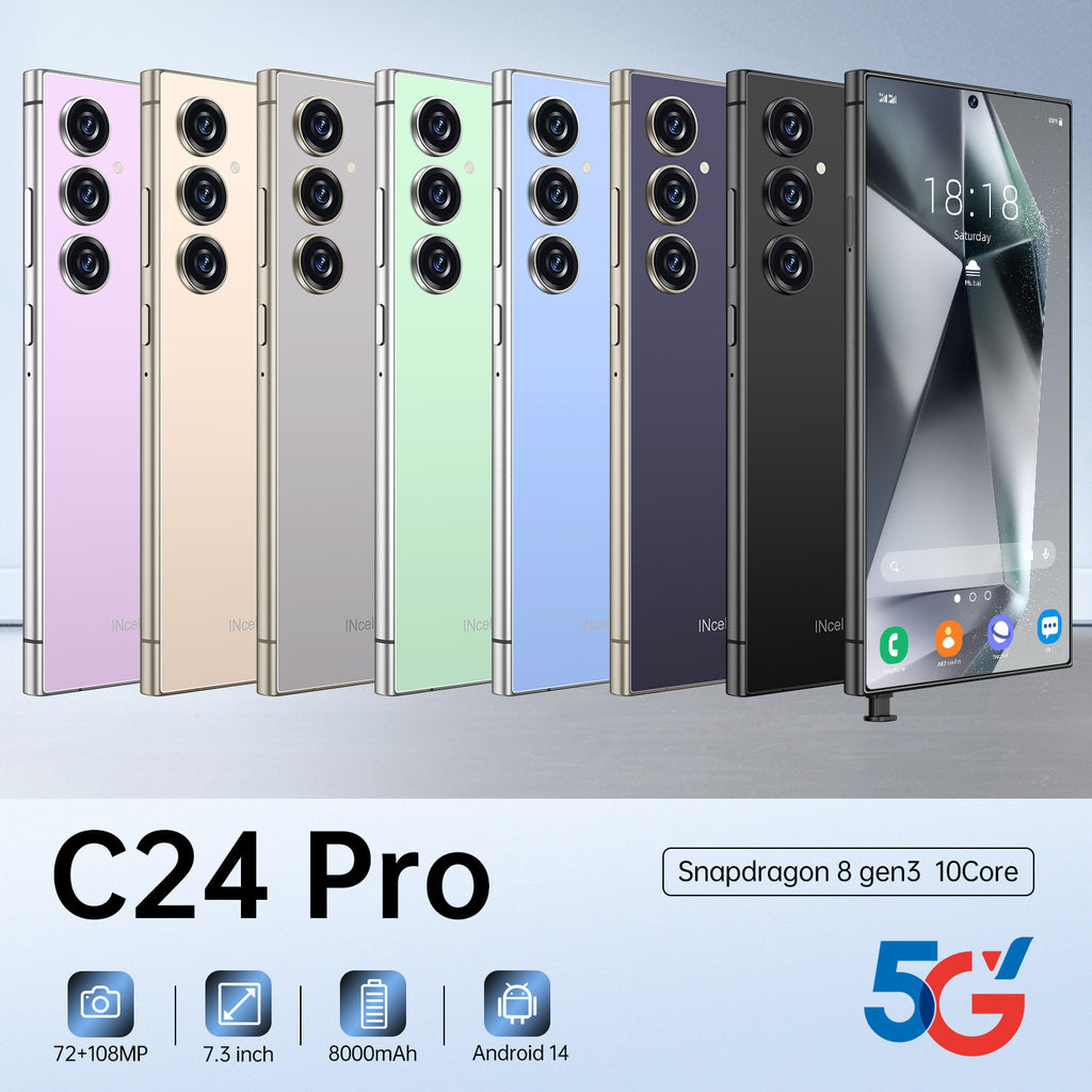 Exclusive Supply C24 Pro Smartphone7.3Extra Large Screen16+1T Android Phone Source Factory