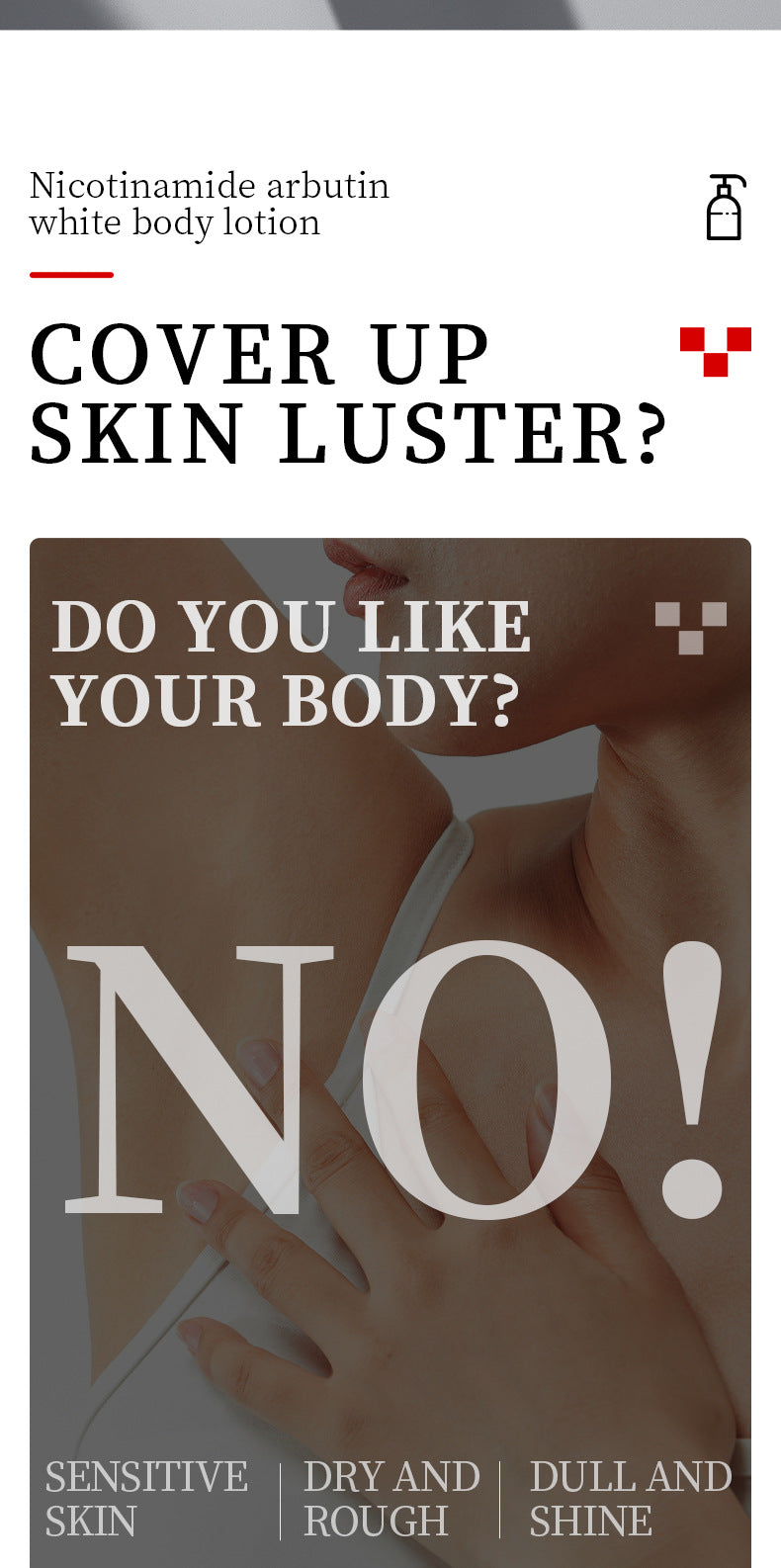 Whitening Body Lotion SADOER Niacinamide Arbutin Brightening Moisturizing Lotion Cross-Border Wholesale