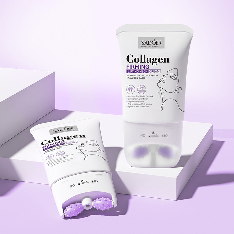 Full English Collagen Neck Cream110ml SADOER Firming Roller Neck Lifting Cream  Wholesale