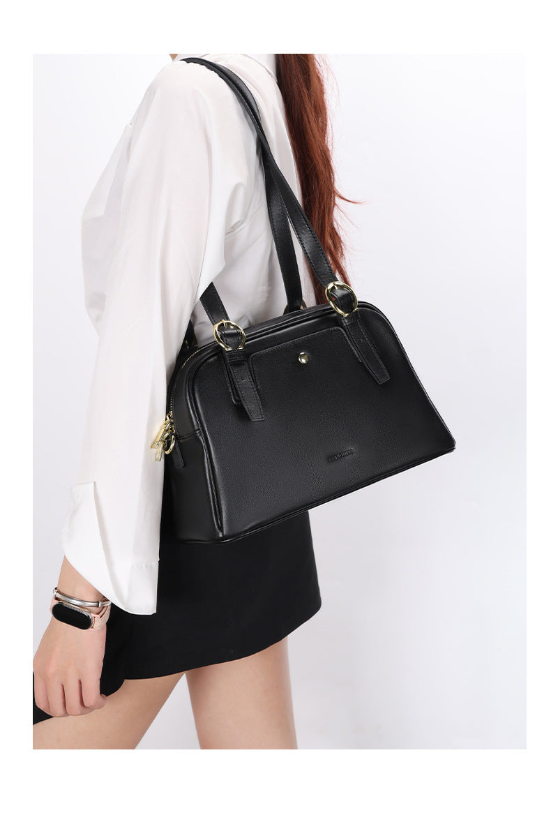 European and American Fashion Women's Bag Large Capacity Handheld Small Square Bag Simple Shoulder Underarm Bag Women's Niche Versatile Crossbody Bag