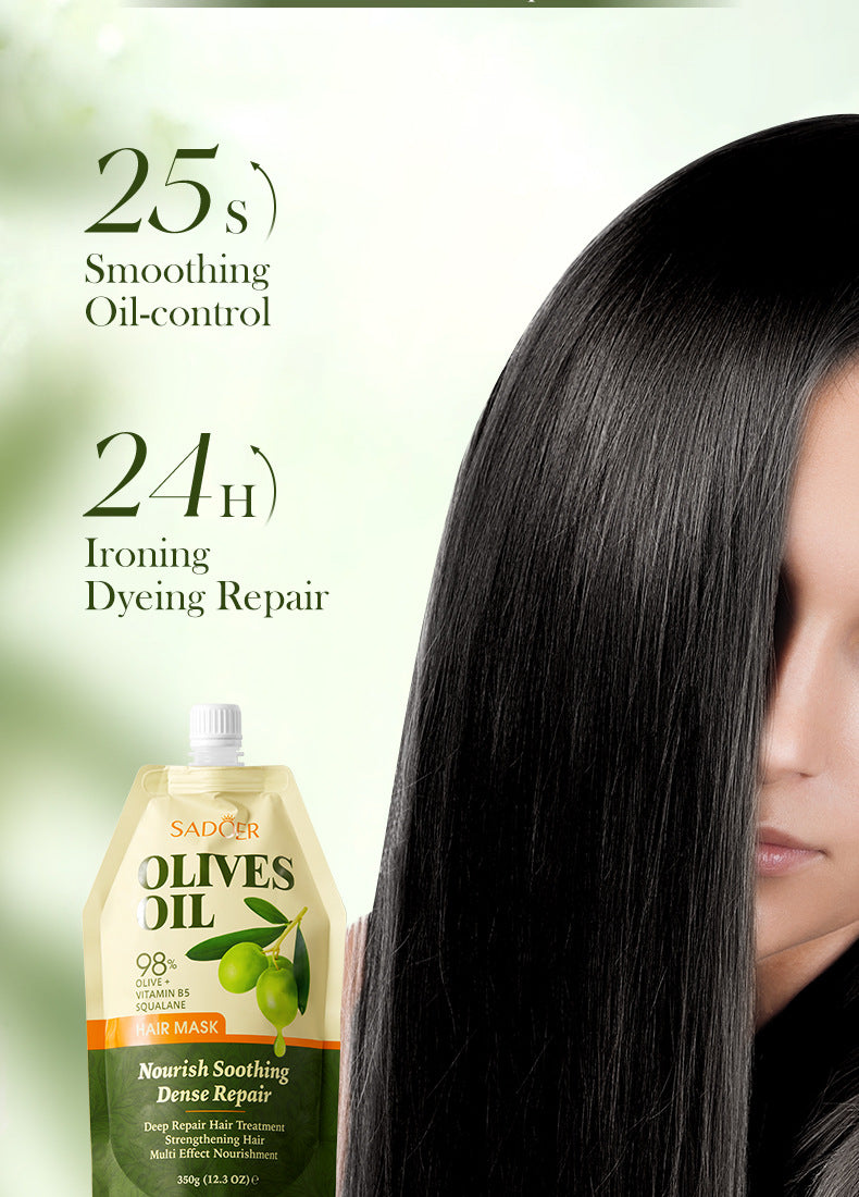 Olive Oil Hair Mask350g SADOER Repair and Improve Frizz Bagged Hair Mask Cross-Border Wholesale