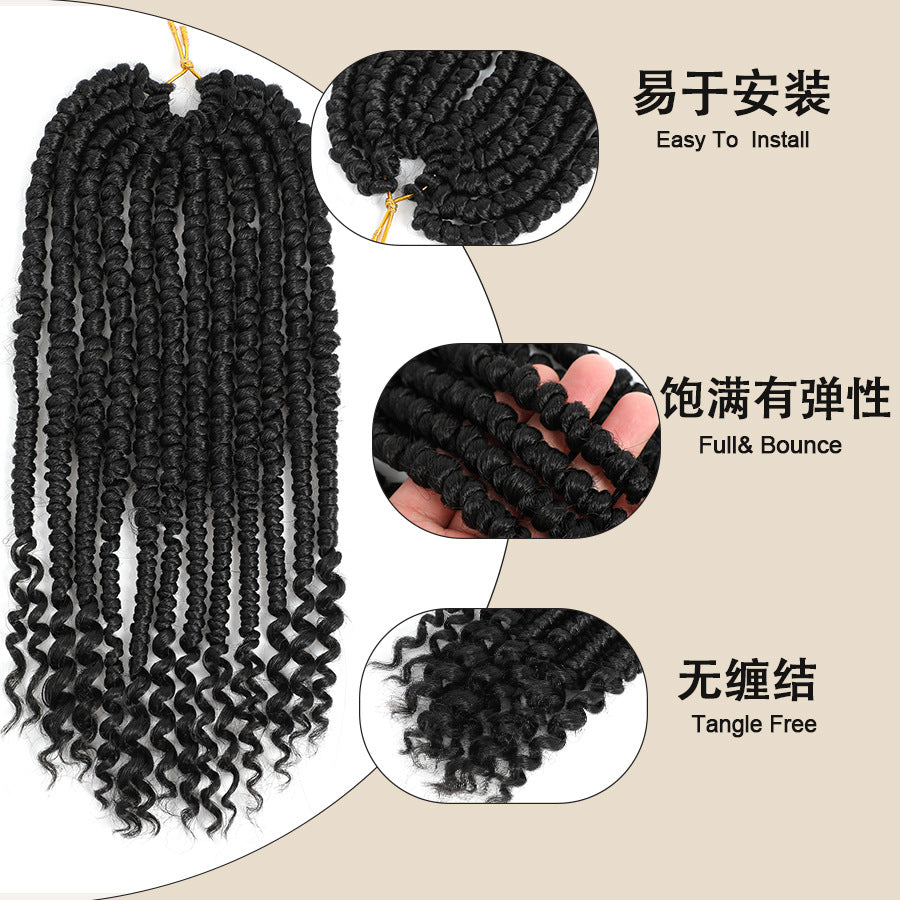 European and American African Synthetic Hair Braids Twist Hair Dreadlock Wig Passion Crochet Double Ponytail