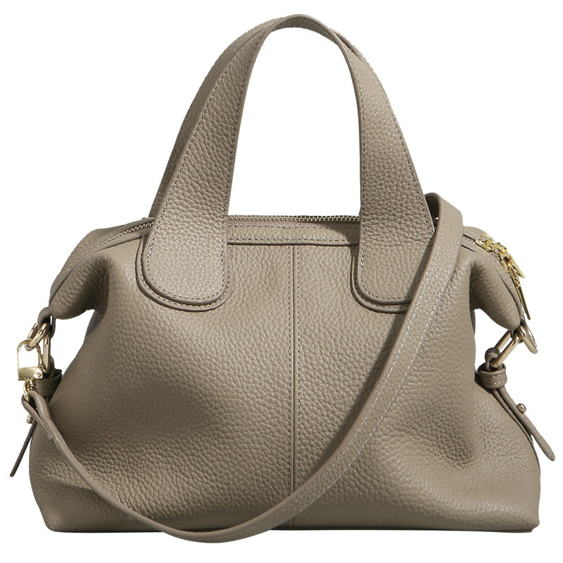 New Genuine Leather Women's Bag Large Capacity Top Layer Cowhide Handbag Crossbody Bag High-end Dumpling Bag Shiling Bag