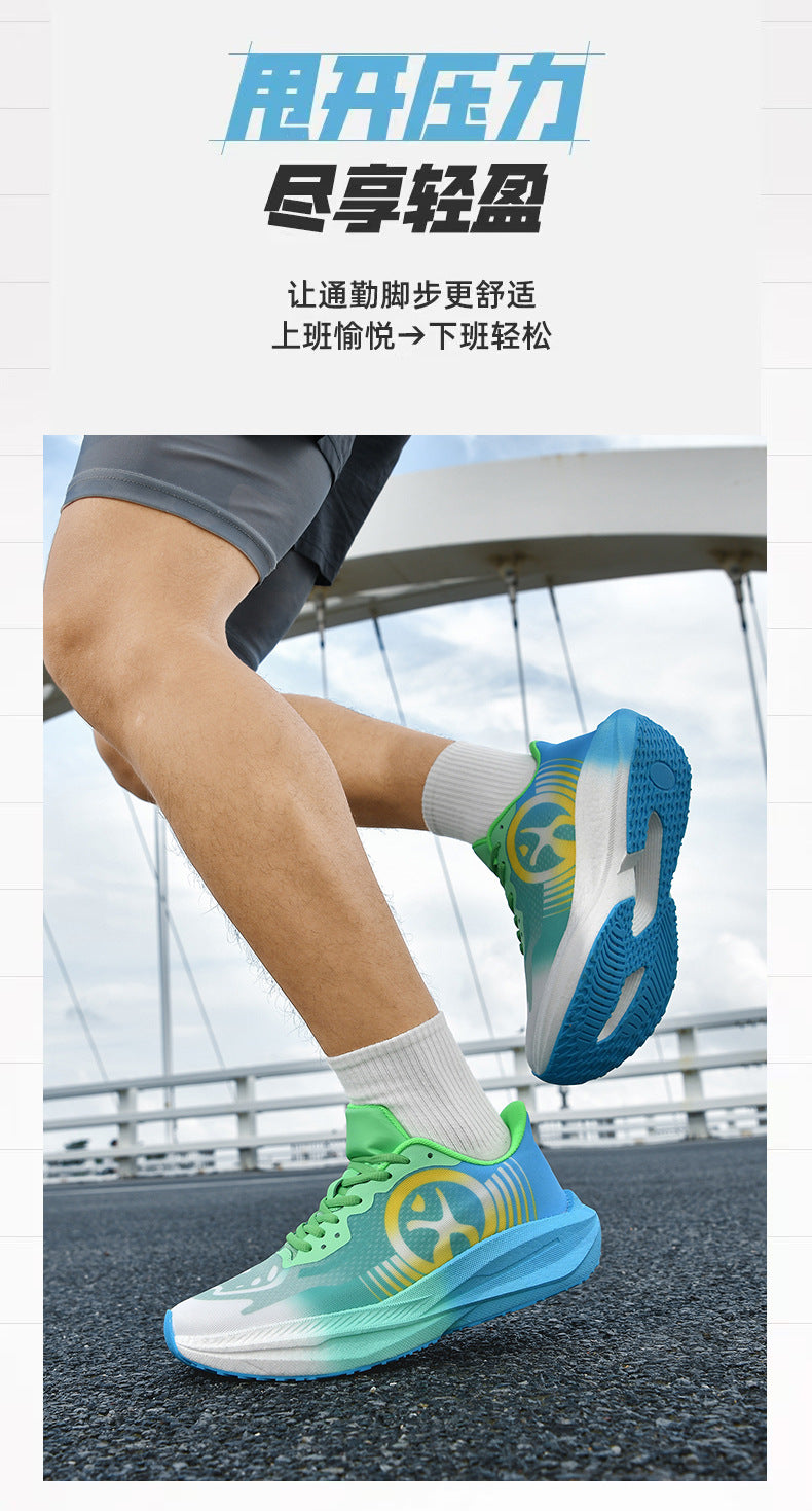 Massk New2025Carbon Plate Popcorn Bottom Running Shoes Men's Marathon Children's Sports Shoes Training Shoes