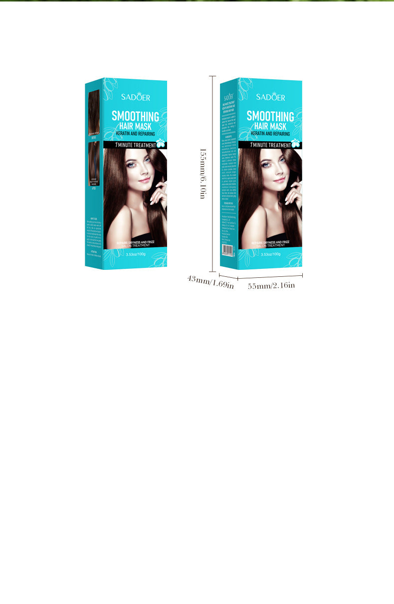 Baked Keratin Hair Mask100g SADOER Smooth Repair Improve Frizz Foreign Trade Cross-Border Wholesale