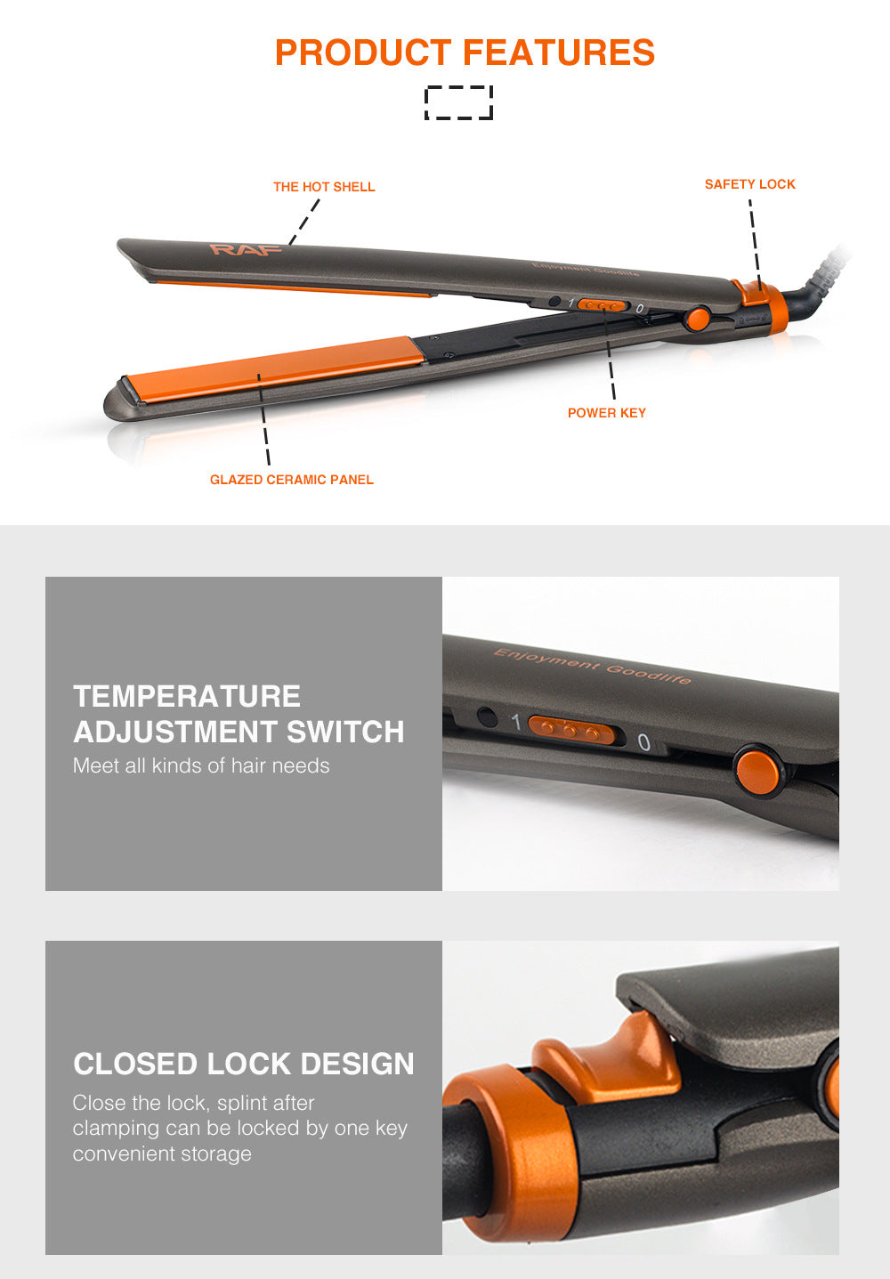 Hair Straightening Iron Portable Hair Curler for Dormitory and Home Use, Fluffy and Easy to Carry, Multifunctional Curling Iron