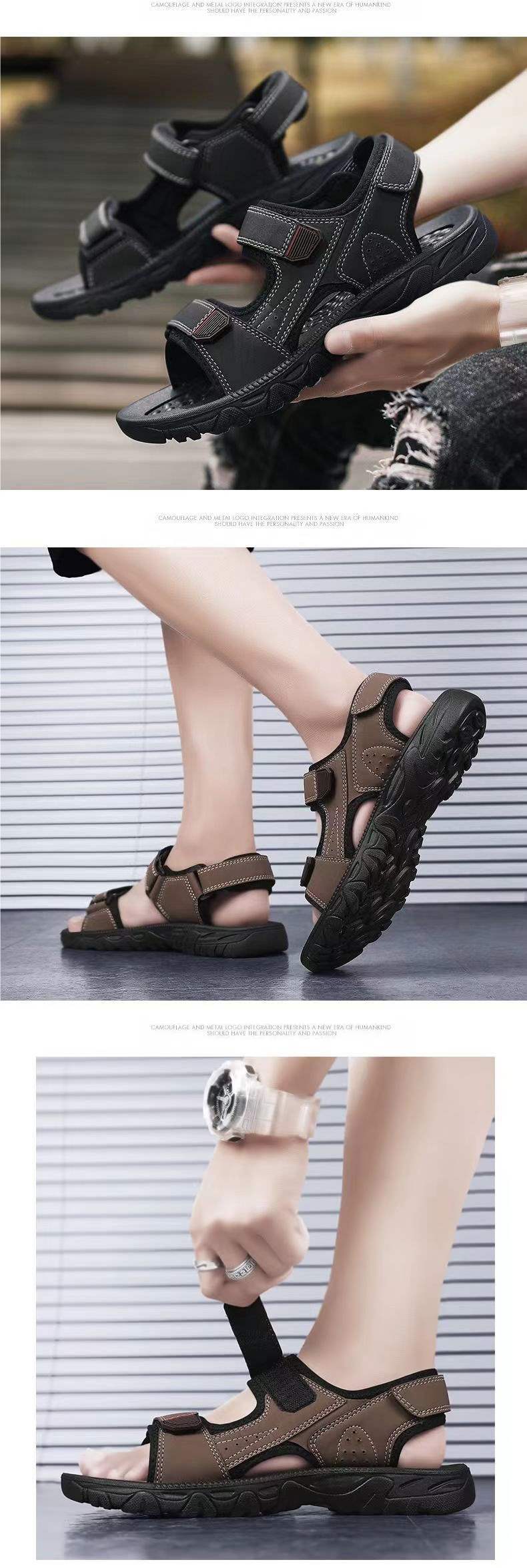 Men's Sandals2025Summer Outerwear ins Trendy Men's Dad Shoes Men's Driving Vietnamese Beach Sandals
