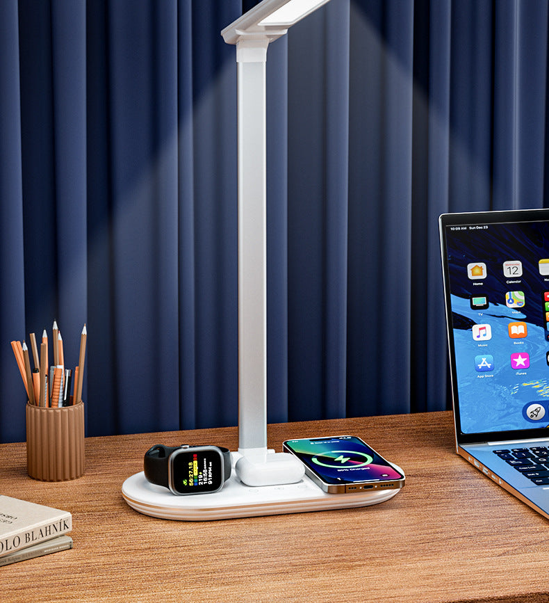 3-in-1 90% off Stackable Desk Lamp Wireless Charging Multi-Functional Eye Protection Desk Lamp Home Bedroom Bedside Lamp Dormitory Study Lamp