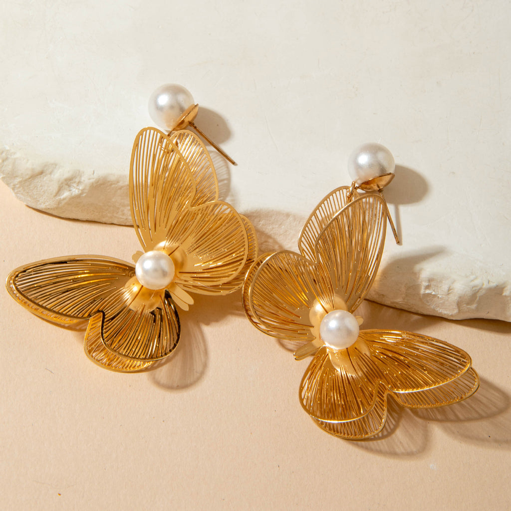 European and American Niche Ginkgo Leaf Tassel Necklace Design Sense Retro Pull-out Imitation Pearl Choker Jewelry choker