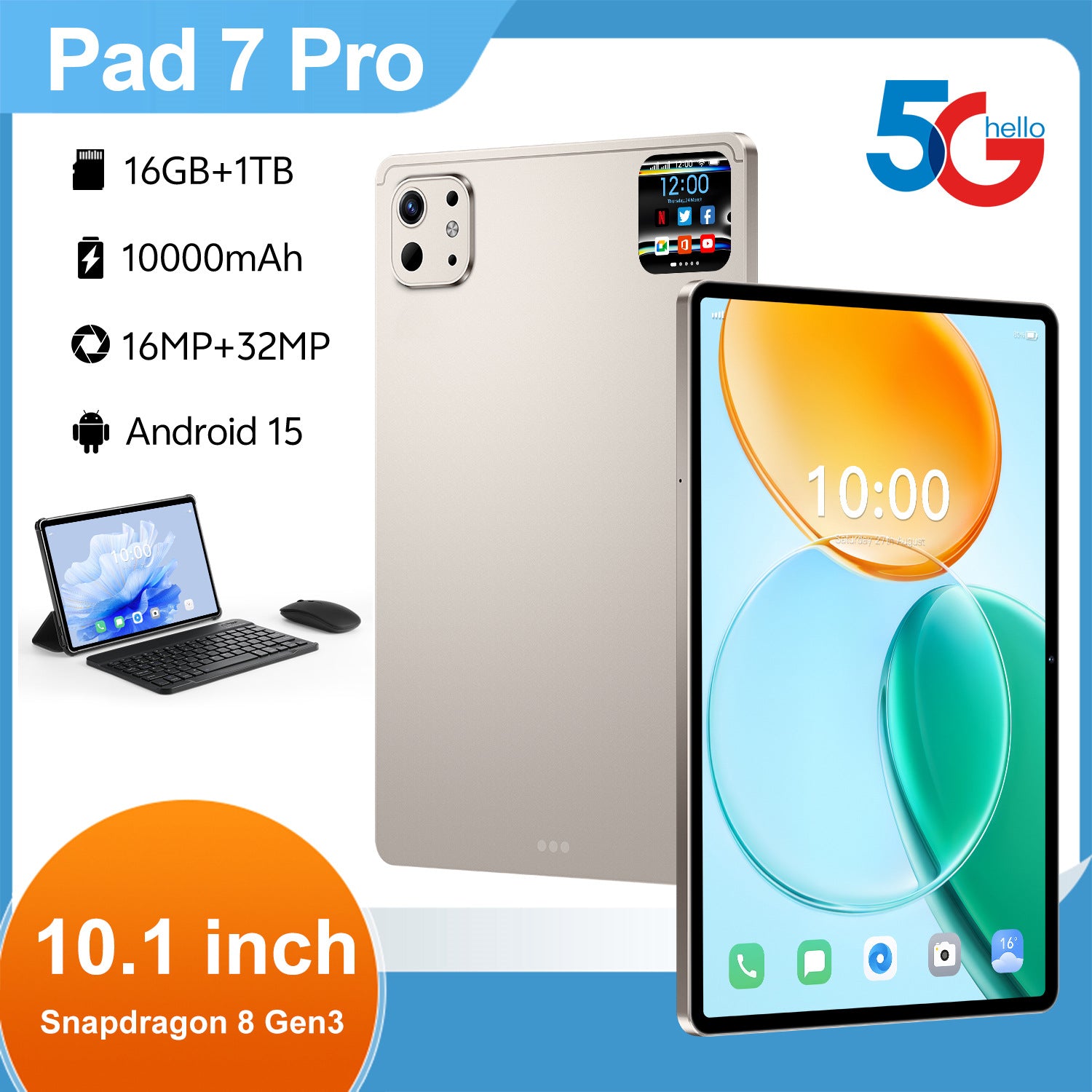 New Hot-Selling Tablet Computer10.1Inch Pro 13 Android16+1TB HD Screen Wholesale Southeast Asia