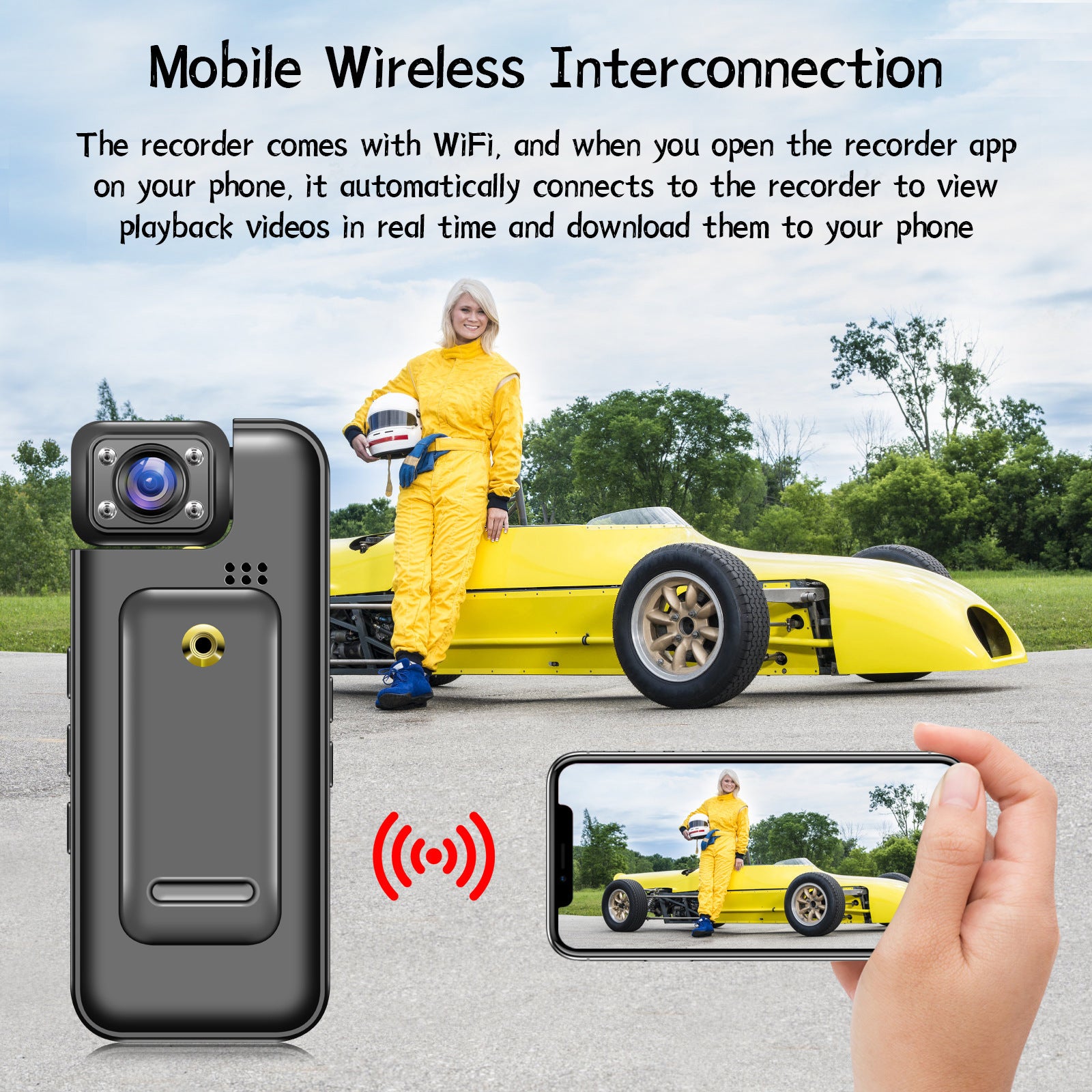 Pocket Camera Sports DV Small photo recorder with screen, back clip camera, infrared night vision, portable law enforcement device