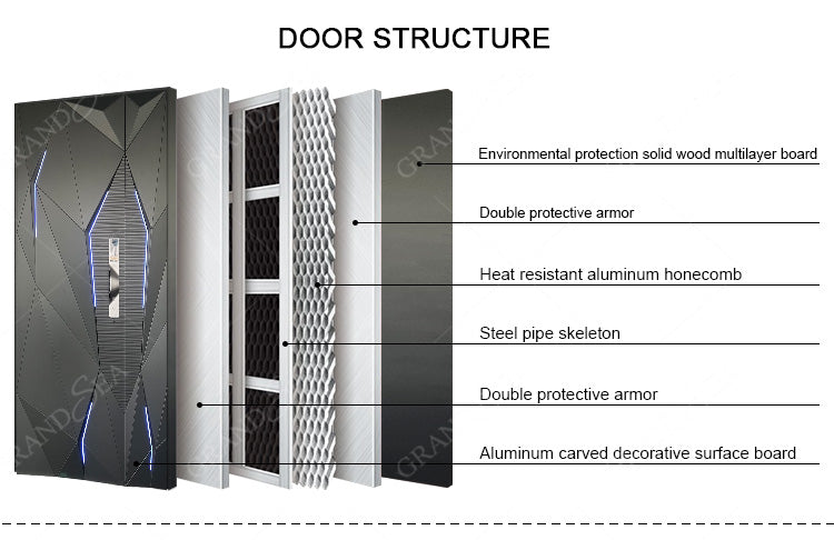 Luxury Design Entrance Door Exterior Security Front Pivot Door Modern Entry Black Wooden Aluminum Pivot Door