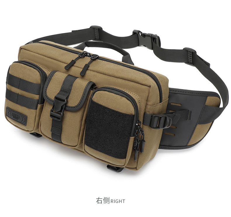 OZUKO Tactical Waist Bag Men's Multifunctional Crossbody Bag Waterproof Outdoor Large Capacity Sports Portable Men's Bag