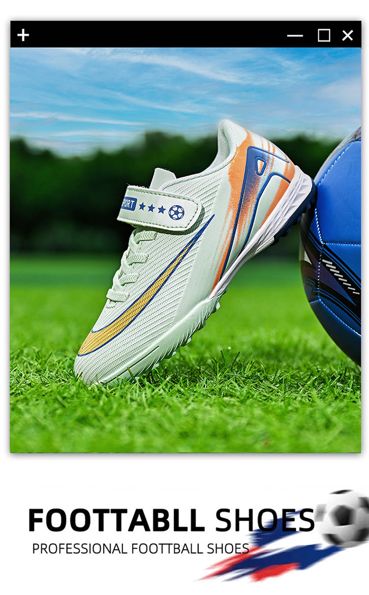 2025World Cup Children's Soccer Shoes Boys Youth Students Girls Spike Long Spike Competition Training Sports Shoes