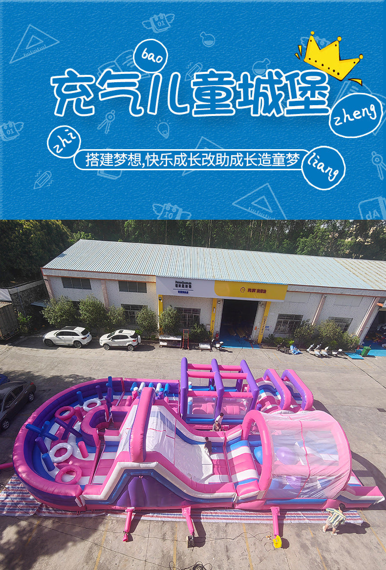Internet Celebrity New Inflatable Large Castle Manufacturer Slide Trampoline Play Castle Outdoor Stall Inflatable Amusement Equipment