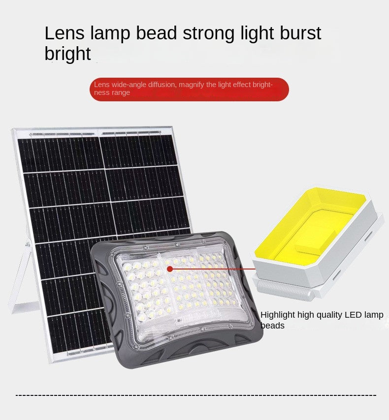 Bright Solar Floodlight Waterproof Detachable Smart Outdoor Light for Factory Yard Indoor and Outdoor Lighting