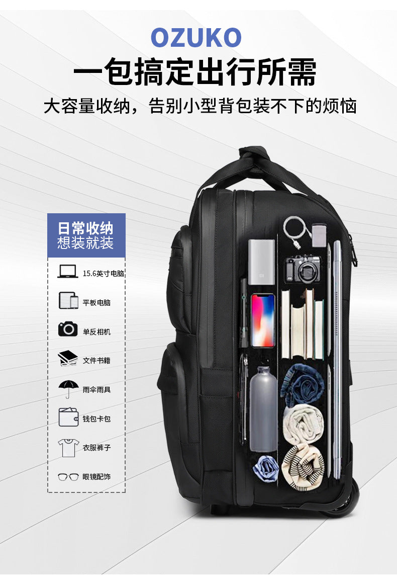 Trolley Travel Bag Business Boarding Bag Large Capacity Waterproof Oxford Cloth Multifunctional Handheld Wheeled Travel Bag