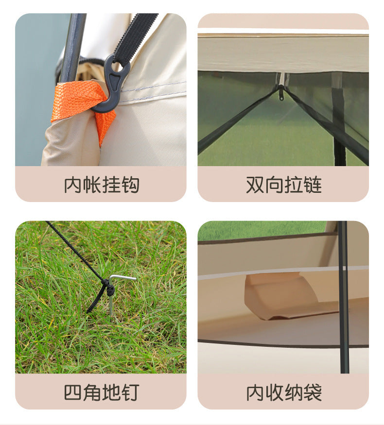 Fully Automatic Quick-Open Tent Outdoor Thickened Windproof Park Camping Portable Foldable Tent Sunshade Windproof