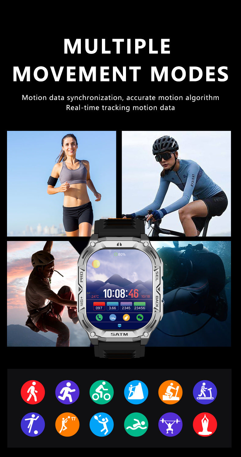 B25Smart Watch5G All-Network Compatible Google Store APP Download True Step Count Heart Rate Front Camera Sports Waterproof Shockproof
