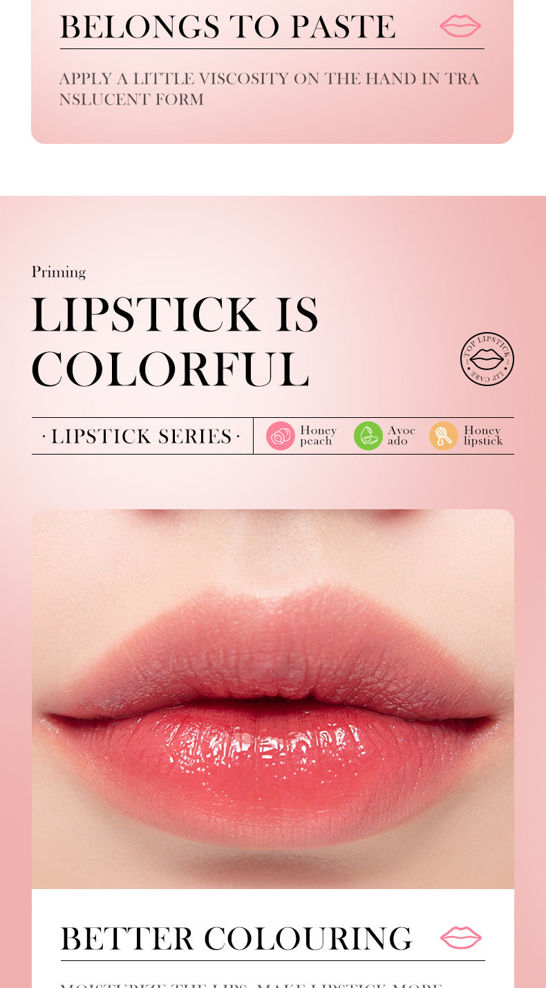 Full English Lip Balm SADOER Honey Hydrating Avocado Anti-Dry Crack Peach Lip Mask  Wholesale