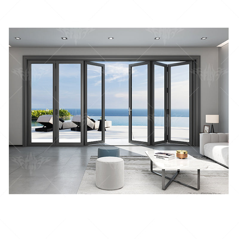 2023 Latest Design of Folding Doors Tempered Glass for High Safety and Quality Suitable for Home Installation