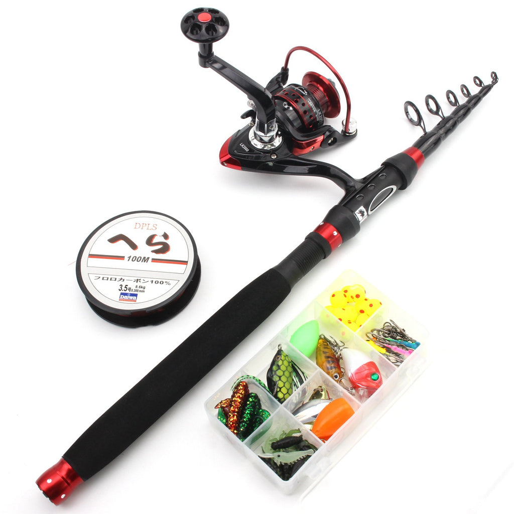 A Fishing Rod Ultra Short Retractable Portable Lure Rod Straight Handle Fishing Rod Spinning Wheel Fishing Gear Set