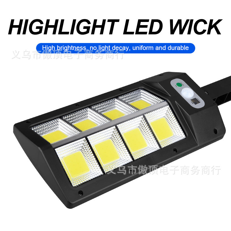 Solar outdoor garden light with human body sensor wall light for home use, waterproof outdoor lighting COB Street Lamp Landscape lamp