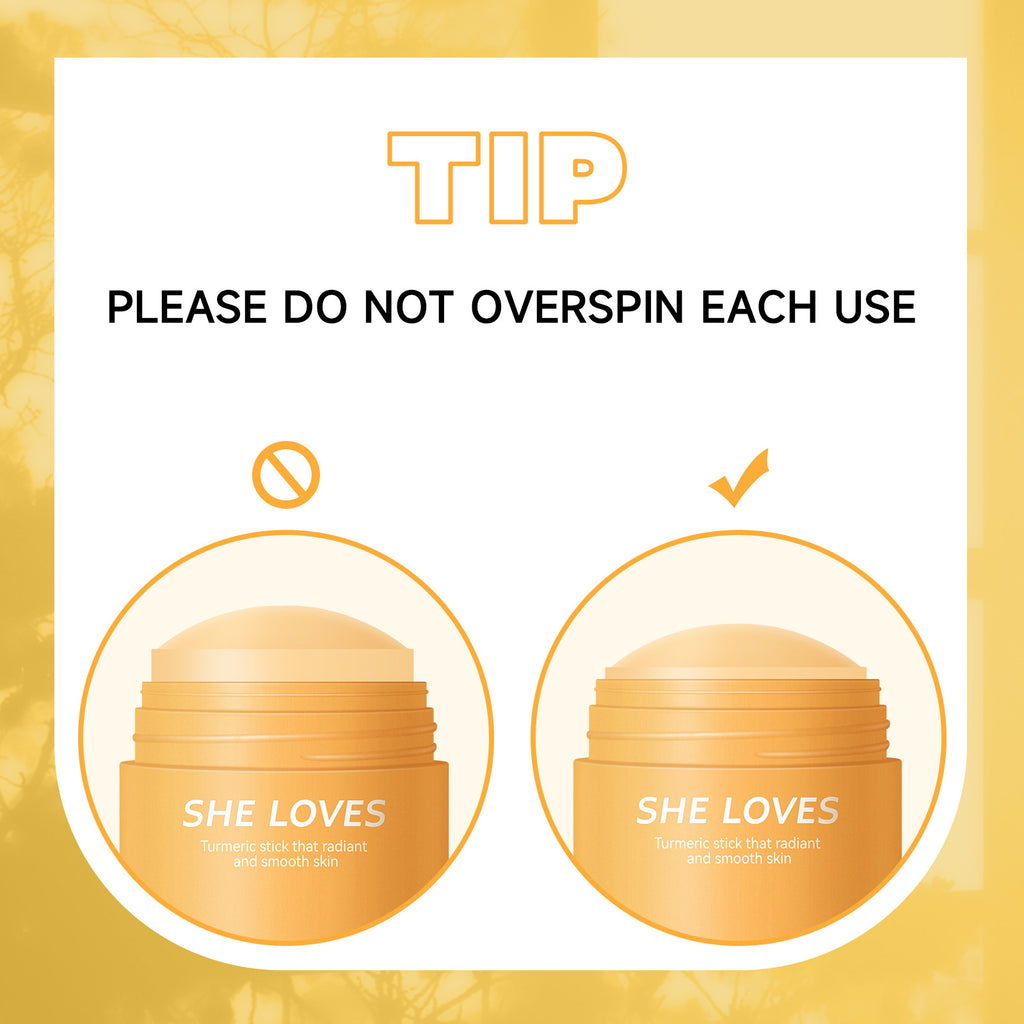 Exclusive Supply sheloves Turmeric Solid Mask Deep Cleansing Brightening Skin Color Oily Skin Smear Mud Mask Stick