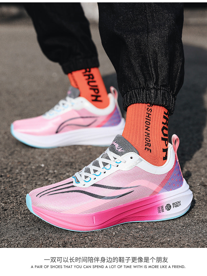 2025Spring and Summer New Style Flying Electric4C Professional Racing Shock Absorption Casual Non-slip Sports Shoes Ultra-light High Elasticity Men and Women Running Shoes