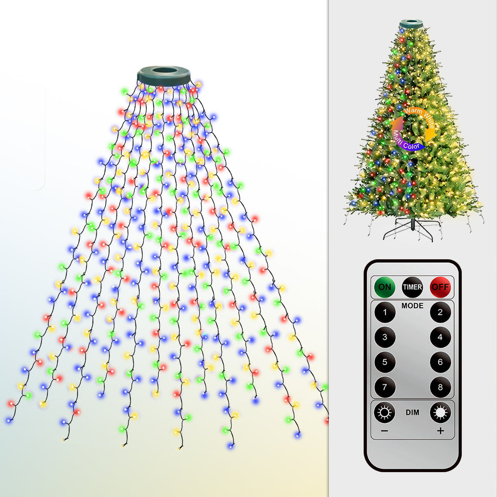 Christmas Tree Lights Christmas Garden Decoration Lights RGB Lighting Linear Light Waterfall Tree Clothing Hanging Tree Light LED New Product