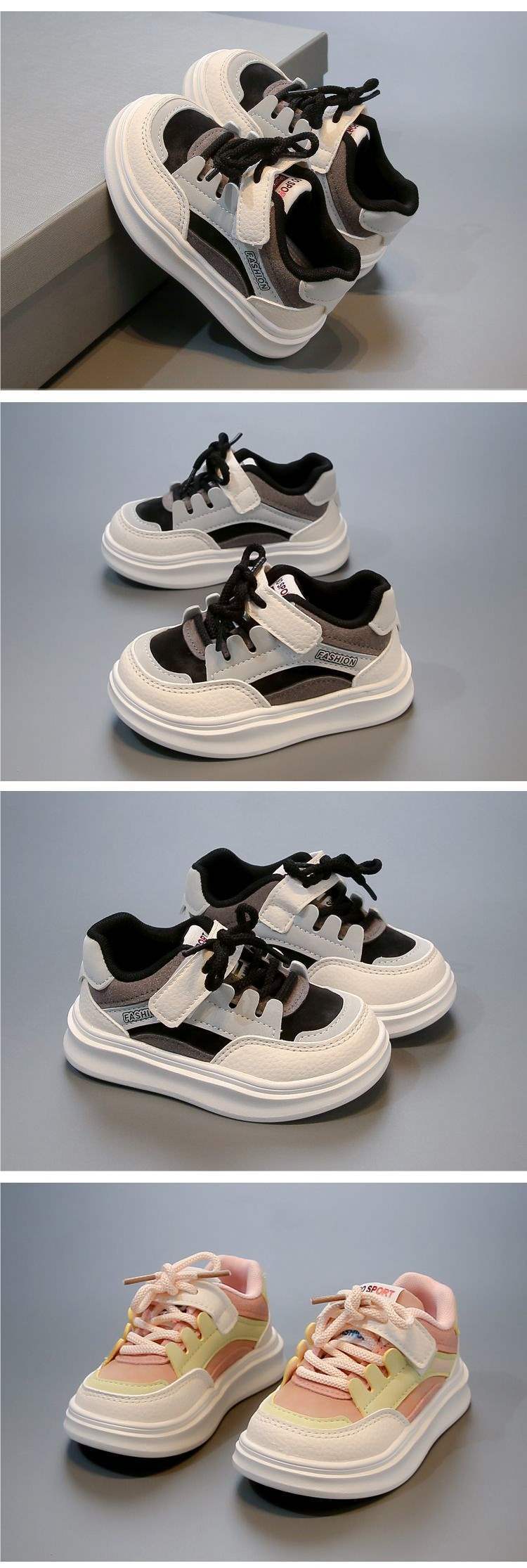Spring and Autumn New Children's Shoes for Girls and Boys, Leather Walking Shoes, Girls' Sneakers, Korean Style Baby Shoes
