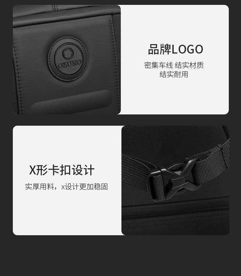 ozuko Business Backpack Men's Large Capacity Computer Backpack Outdoor Waterproof Travel Backpack Backpack