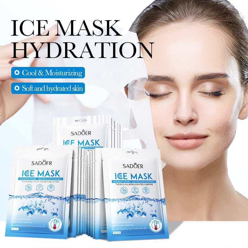 Ice Mask25g SADOER Deep Hydration Moisturizing Refreshing Face Mask Sheets Wholesale for Cross-Border Trade