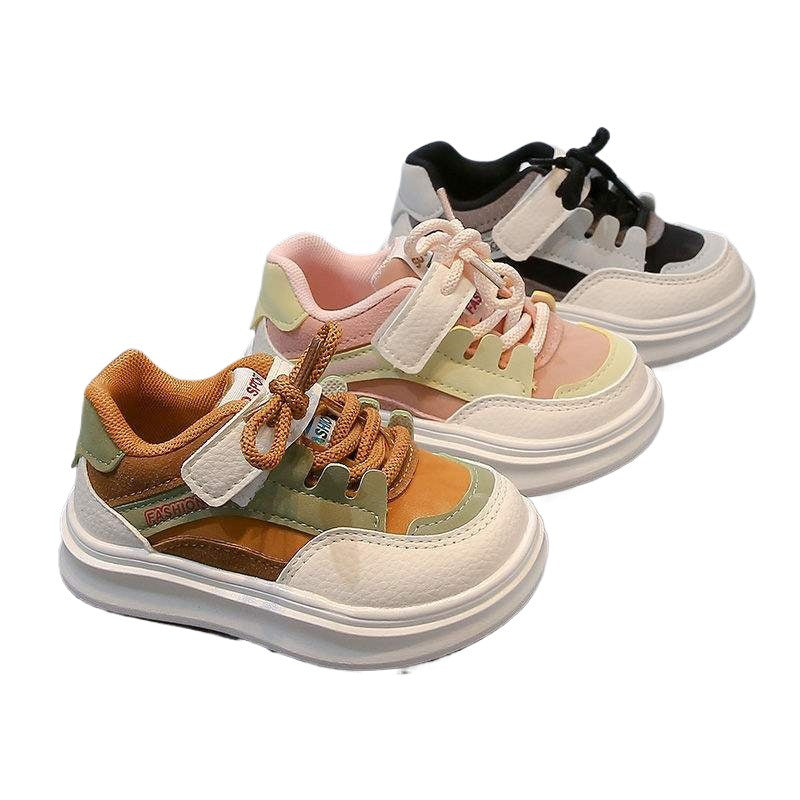 Spring and Autumn New Children's Shoes for Girls and Boys, Leather Walking Shoes, Girls' Sneakers, Korean Style Baby Shoes