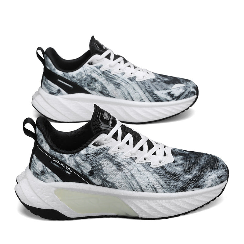 Marathon Running Shoes Soft Sole Cushioning Men and Women Mesh Training Running Shoes Rebound Physical Test Sports Student Sports Shoes Men's