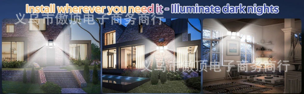 Solar Light Outdoor Garden Light Human Body Sensing Split Street Light Waterproof Wall Garden Garage Lighting Wall Light