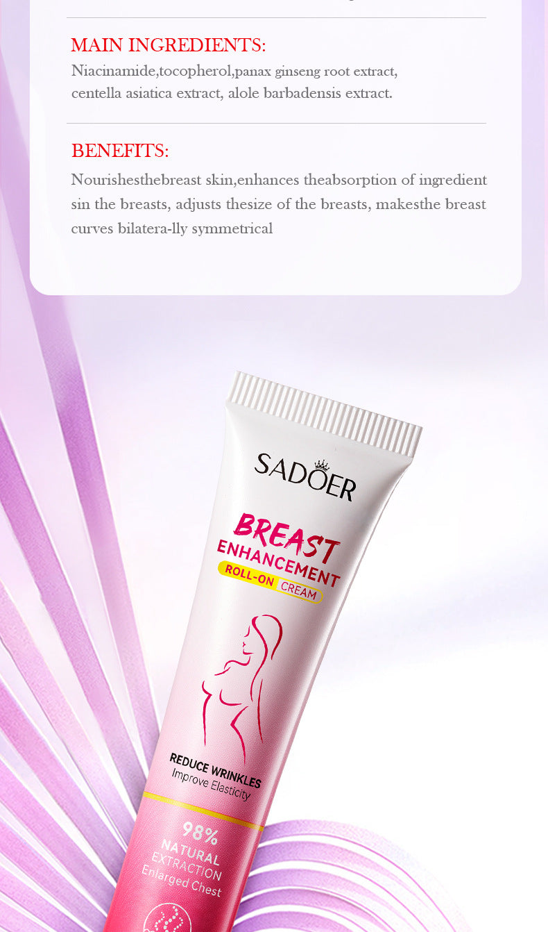 Full English Roll-on Cream20g SADOER Breast Firming and Plumping Massage Care Beauty Cream  Wholesale