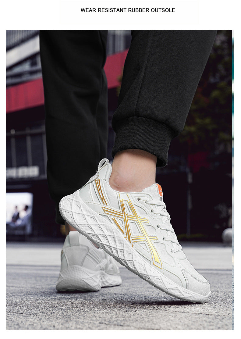 Men's Shoes2025Spring and Summer New Popcorn Soft Bottom Mesh Breathable Sports Shoes Casual Lightweight Shock Absorption Running Shoes