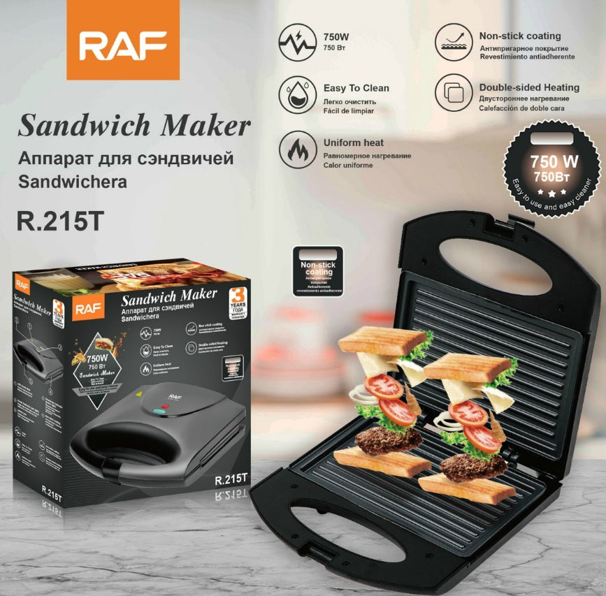 Sandwich Machine Breakfast Machine Household Multi-Functional Fully Automatic Double-Sided Heating Mini Bread Machine HG-215
