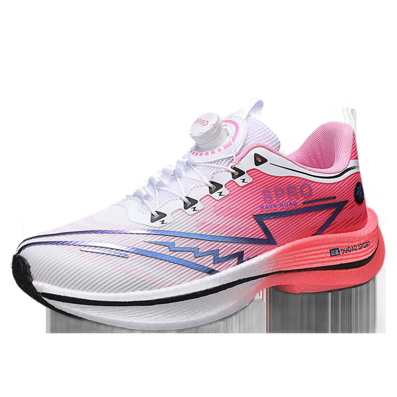 2025New8pro Full Palm Carbon Plate Racing Shock Absorption Running Shoes Men and Women Couples Rotating Buckle Youth Shoes Sports